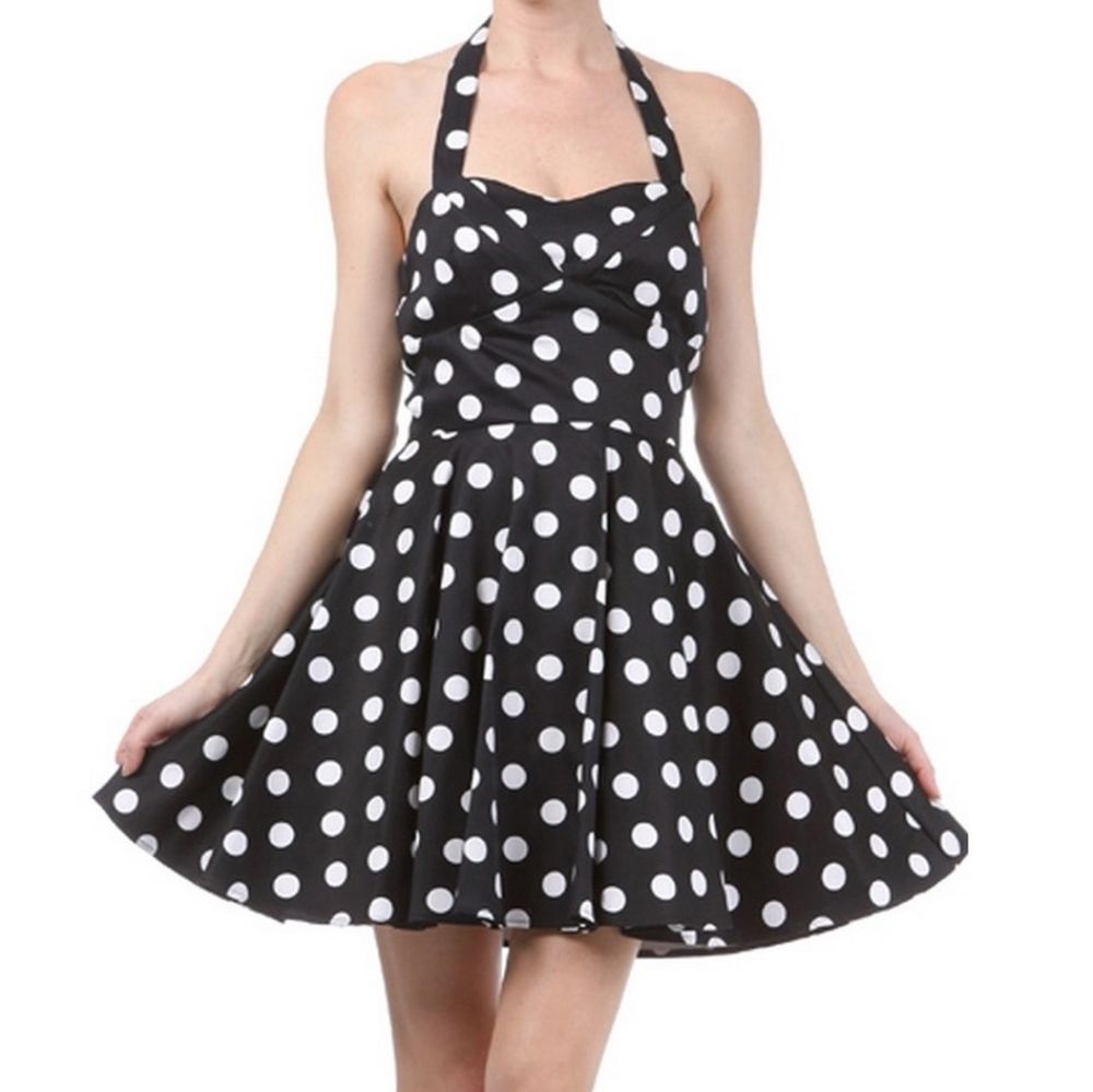 Retro Inspired - Polka Dot Mini Swing Dress